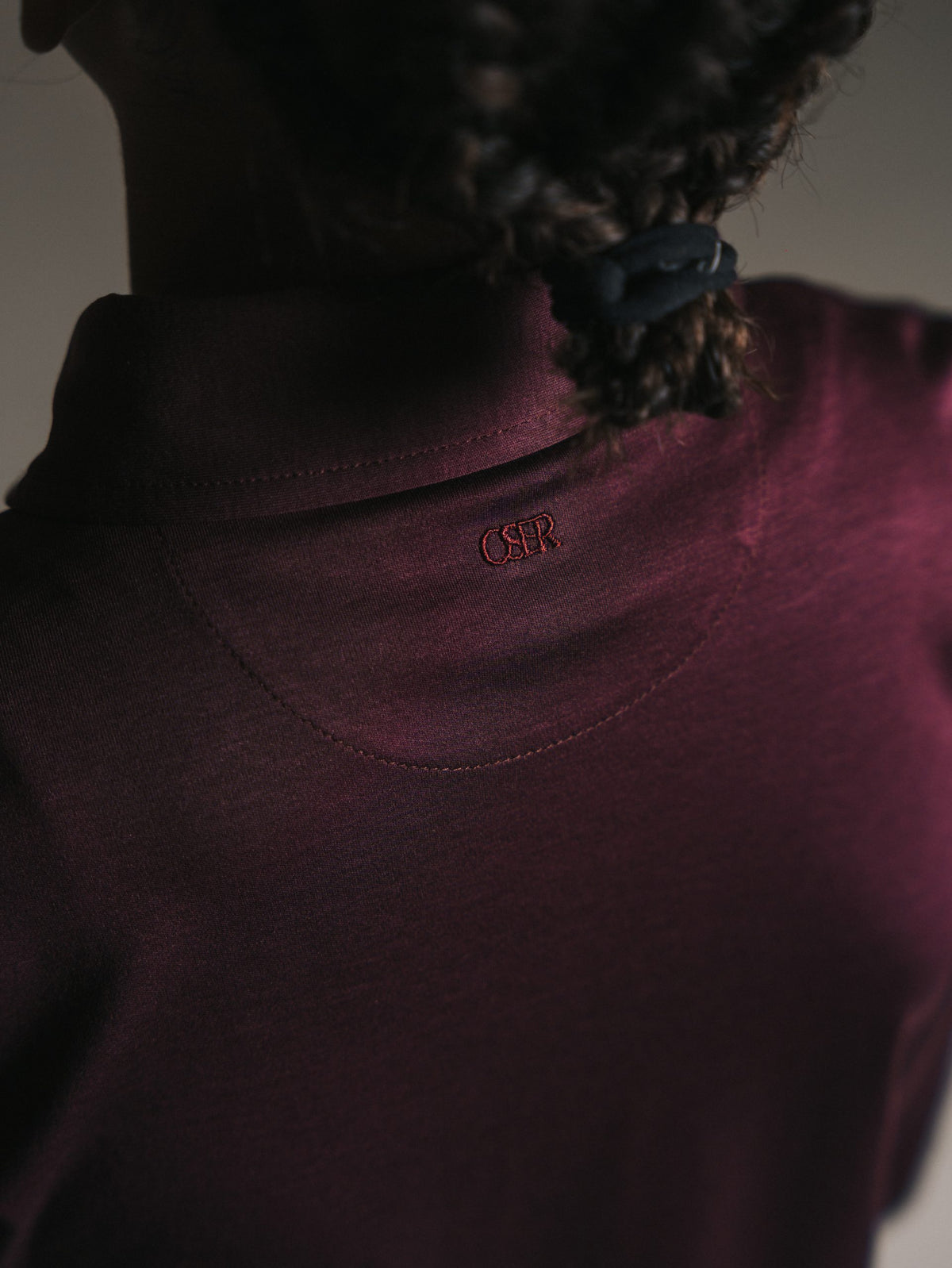Glans polo met lange mouwen