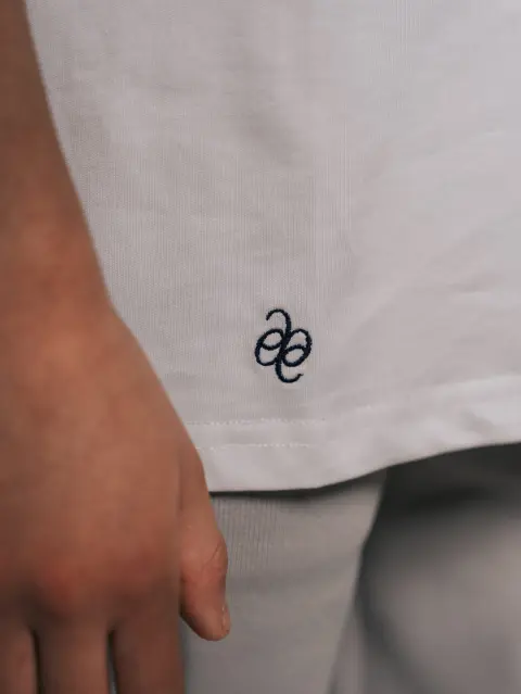 Signature Blanc embroidery T-shirt